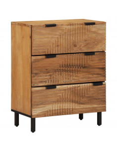 Credenza 60x33x75 cm in Legno Massello di Acacia