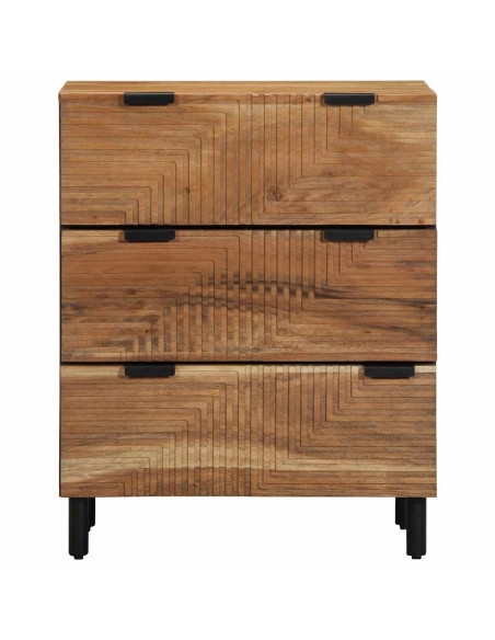 Credenza 60x33x75 cm in Legno Massello di Acacia