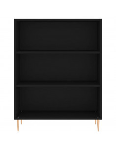 Credenza Nera 69,5x34x180 cm in Legno Multistrato 2