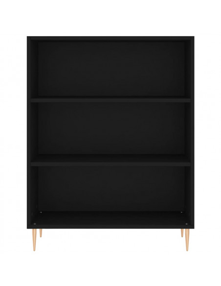 Credenza Nera 69,5x34x180 cm in Legno Multistrato