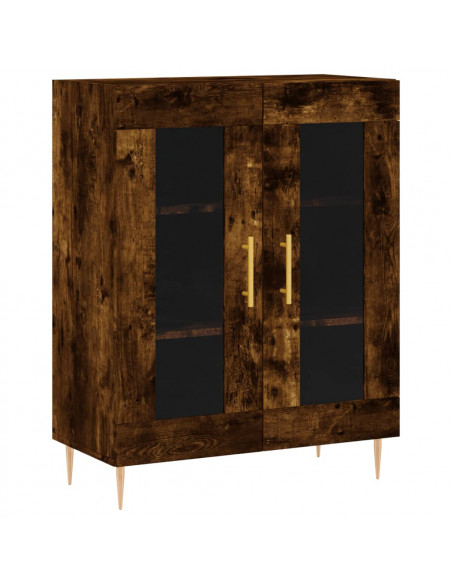 Credenza Rovere Fumo  69,5x34x180 cm in Legno Multistrato