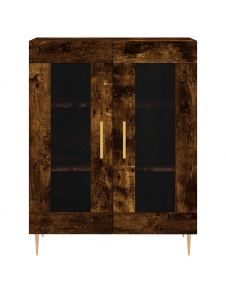 Credenza Rovere Fumo  69,5x34x180 cm in Legno Multistrato