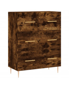 Credenza Rovere Fumo  69,5x34x180 cm in Legno Multistrato