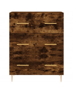 Credenza Rovere Fumo  69,5x34x180 cm in Legno Multistrato 2