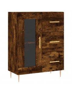 Credenza Rovere Fumo  69,5x34x180 cm in Legno Multistrato