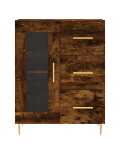 Credenza Rovere Fumo  69,5x34x180 cm in Legno Multistrato 2