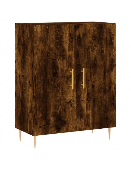 Credenza Rovere Fumo  69,5x34x180 cm in Legno Multistrato