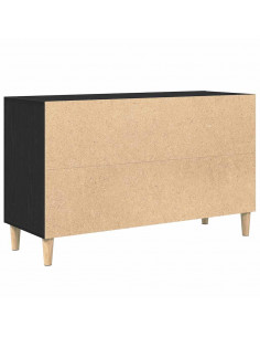 Credenza Rovere Nero 100x36x60 cm in Legno Multistrato 2