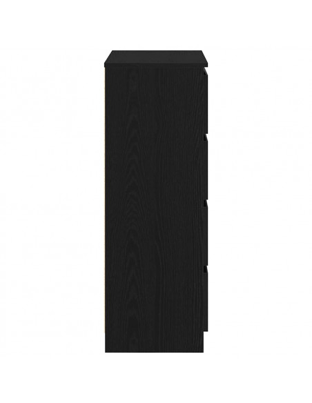 Credenza Rovere Nero 60x35x98,5 cm in Legno Multistrato