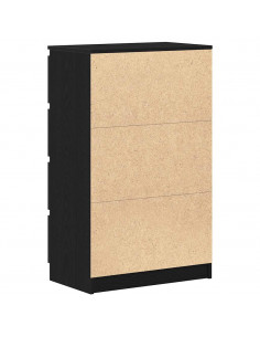 Credenza Rovere Nero 60x35x98,5 cm in Legno Multistrato 2