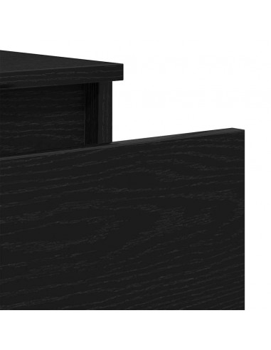 Credenza Rovere Nero 60x35x98,5 cm in Legno Multistrato