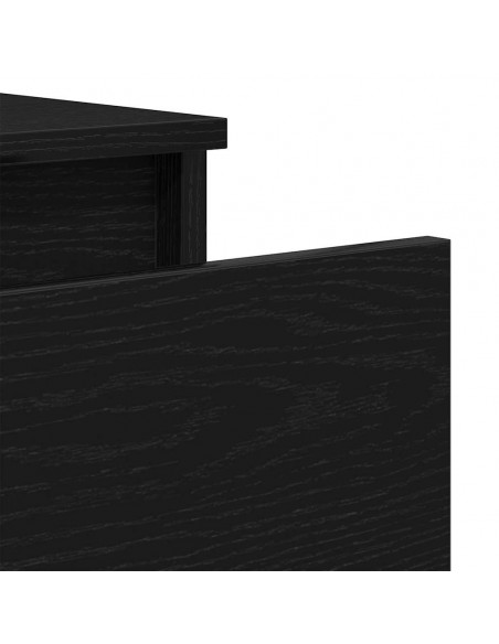 Credenza Rovere Nero 60x35x98,5 cm in Legno Multistrato