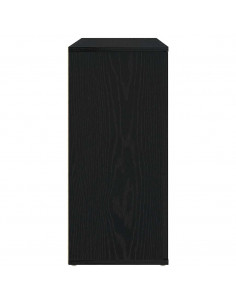 Credenza Rovere Nero 91x29,5x65 cm in Legno Multistrato