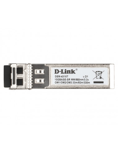 D-Link DEM-431XT modulo del ricetrasmettitore di rete Fibra ottica 10000 Mbit/s SFP+