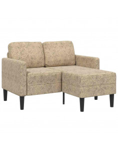 Divano 2 Posti con Chaise a L Grigio Chiaro 125 cm Similpelle