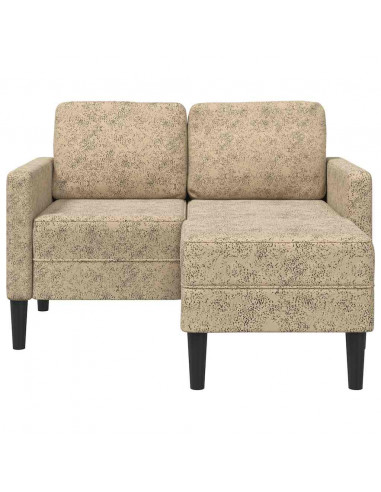 Divano 2 Posti con Chaise a L Grigio Chiaro 125 cm Similpelle