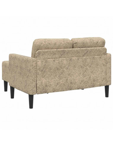 Divano 2 Posti con Chaise a L Grigio Chiaro 125 cm Similpelle