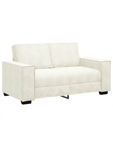 Divano a 2 Posti crema 160x78x84 cm in Velluto