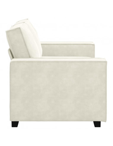 Divano a 2 Posti crema 160x78x84 cm in Velluto