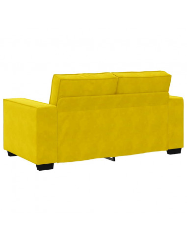 Divano a 2 Posti giallo 120 cm in Velluto