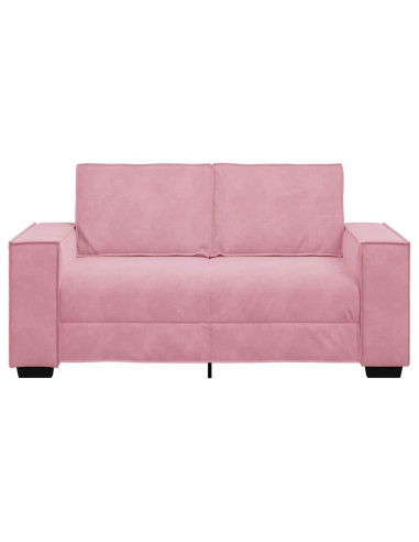 Divano a 2 Posti Rosa 160x78x84 cm in Velluto