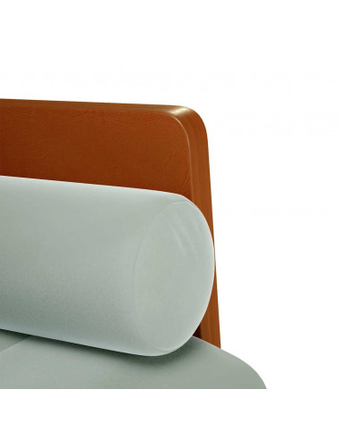 Divano Divanetto con Cuscini Bolster Grigio Chiaro 110 cm