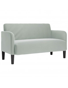 Divano Divanetto Grigio Chiaro 109 cm in Velluto