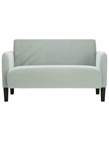 Divano Divanetto Grigio Chiaro 109 cm in Velluto