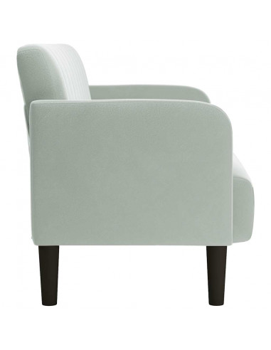 Divano Divanetto Grigio Chiaro 109 cm in Velluto