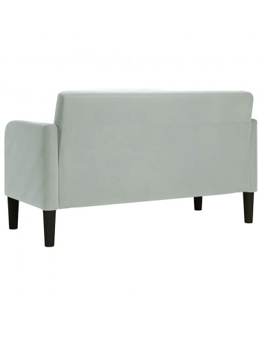 Divano Divanetto Grigio Chiaro 109 cm in Velluto