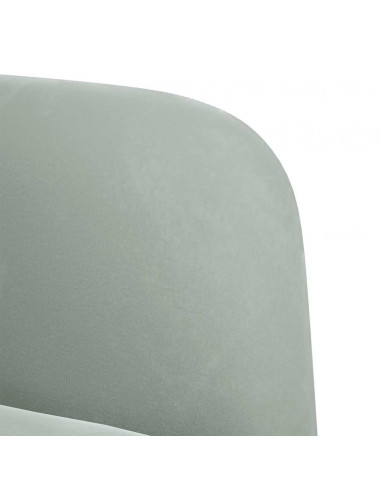 Divano Divanetto Grigio Chiaro 109 cm in Velluto