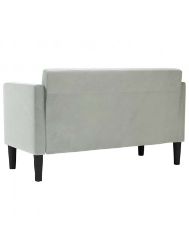 Divano Divanetto Grigio Chiaro 111 cm in Velluto