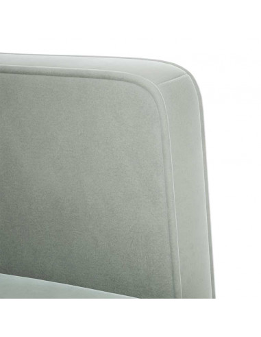 Divano Divanetto Grigio Chiaro 111 cm in Velluto