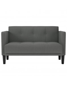 Divano Divanetto Grigio Scuro 111 cm in Tessuto 2