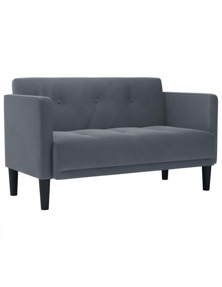 Divano Divanetto Grigio Scuro 111 cm in Velluto