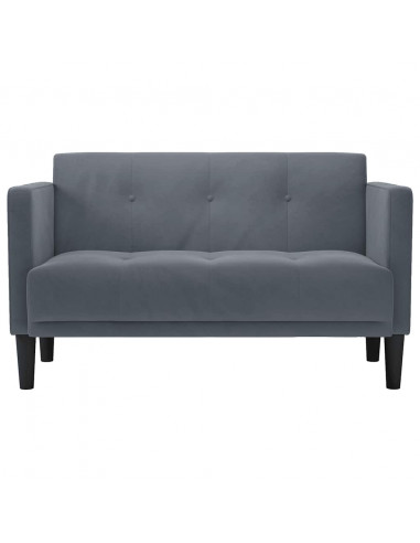 Divano Divanetto Grigio Scuro 111 cm in Velluto