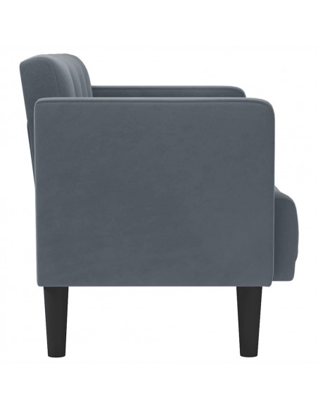 Divano Divanetto Grigio Scuro 111 cm in Velluto