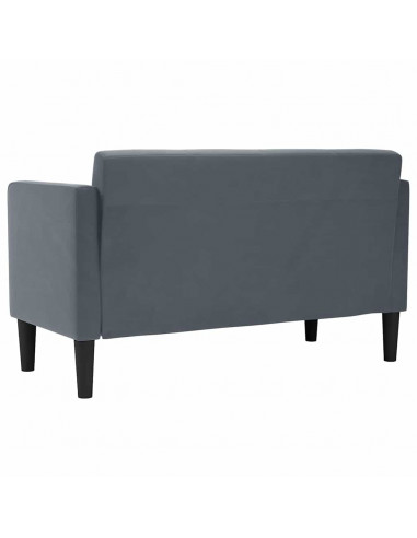 Divano Divanetto Grigio Scuro 111 cm in Velluto