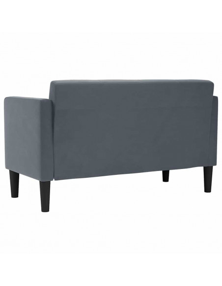 Divano Divanetto Grigio Scuro 111 cm in Velluto