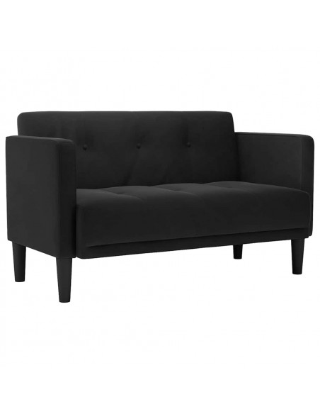 Divano Divanetto Nero 111 cm in Velluto