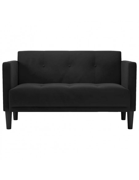 Divano Divanetto Nero 111 cm in Velluto