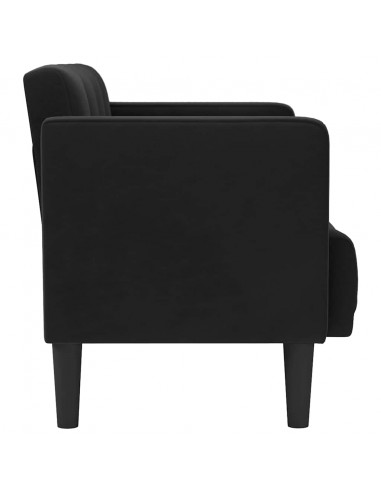 Divano Divanetto Nero 111 cm in Velluto