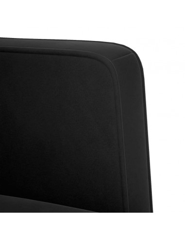 Divano Divanetto Nero 111 cm in Velluto