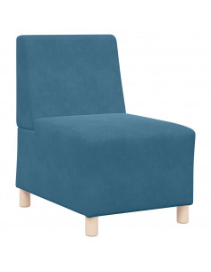 Divano Sedia Blu 55 cm Velluto