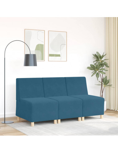 Divano Sedia Blu 55 cm Velluto