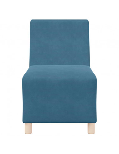 Divano Sedia Blu 55 cm Velluto