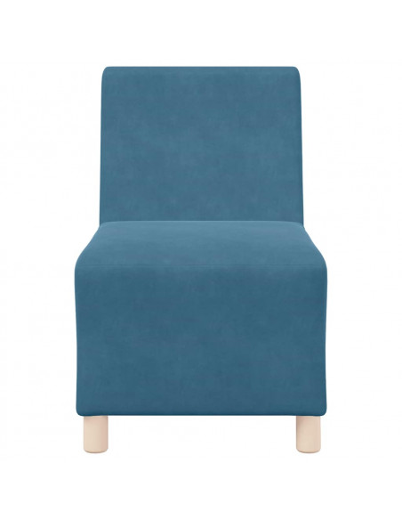 Divano Sedia Blu 55 cm Velluto