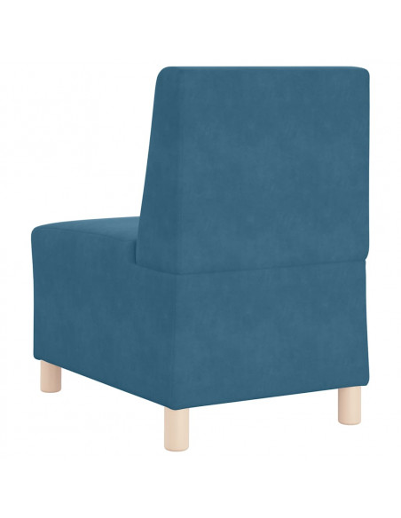 Divano Sedia Blu 55 cm Velluto