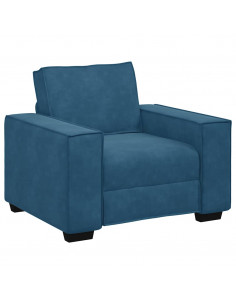Divano Sedia Blu 59 cm Velluto