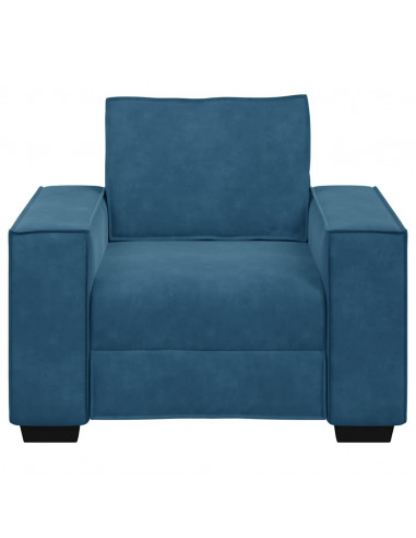 Divano Sedia Blu 59 cm Velluto